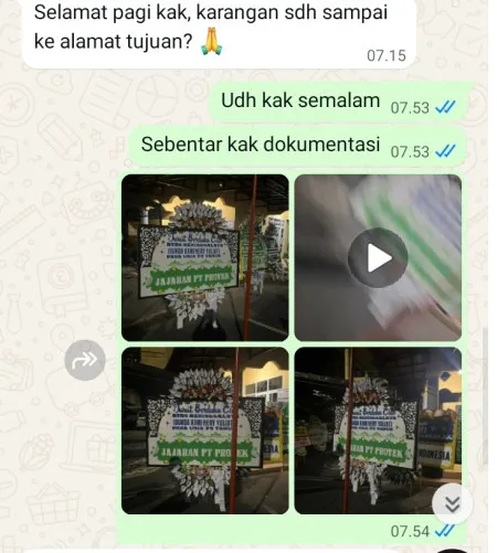 Pengiriman Papan Bunga Selamat Trotok Wedi